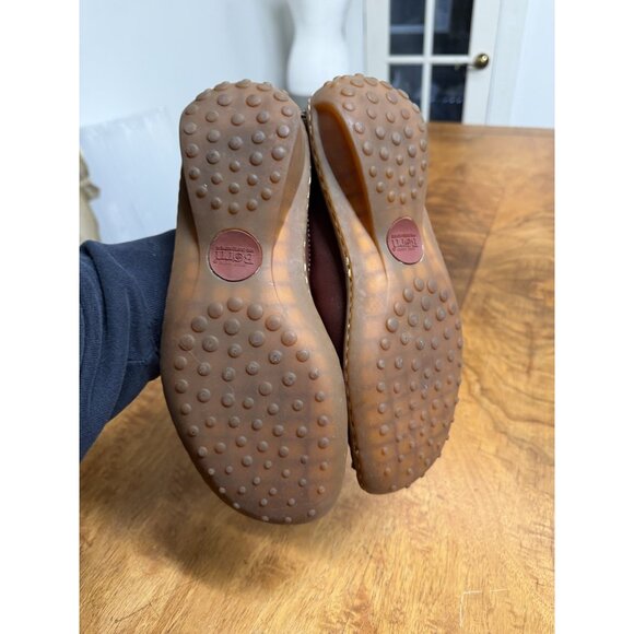 BORN Women's 6.5 EU 7 Leather Driver Mule Clog Loafers Shoes Burgundy Brown - Picture 8 of 8